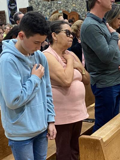 Dom Amilton celebra o 5º dia da Novena de Nossa Senhora Aparecida em Laranjeiras do Sul